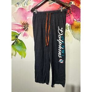Miami Dolphins Lounge Pajama Pants Football NFL Gray Cotton Womans Adult Medium